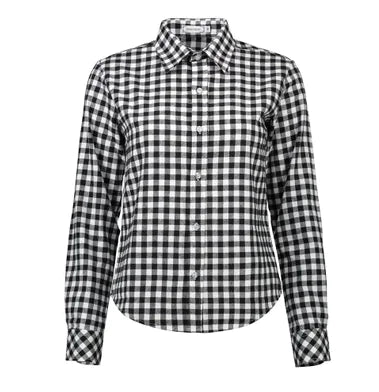 Women's Long Sleeve Cotton Plaid Shirt