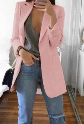 Women's Fitted Blazer with Lapel Design