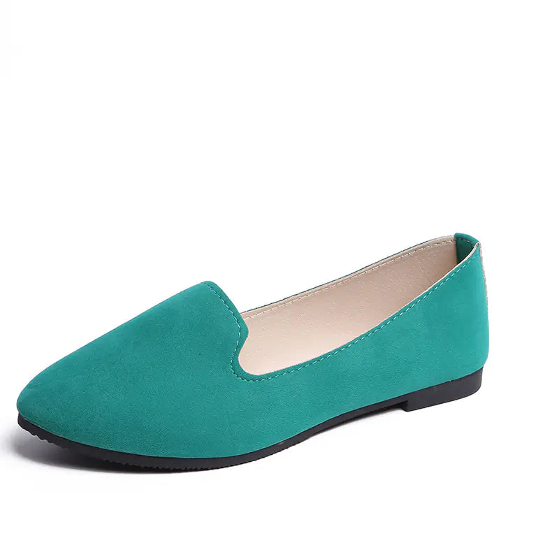 Women's Flat Shoes - Comfortable Candy Color Work Footwear