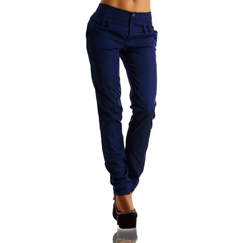 High-Waisted Casual Trousers