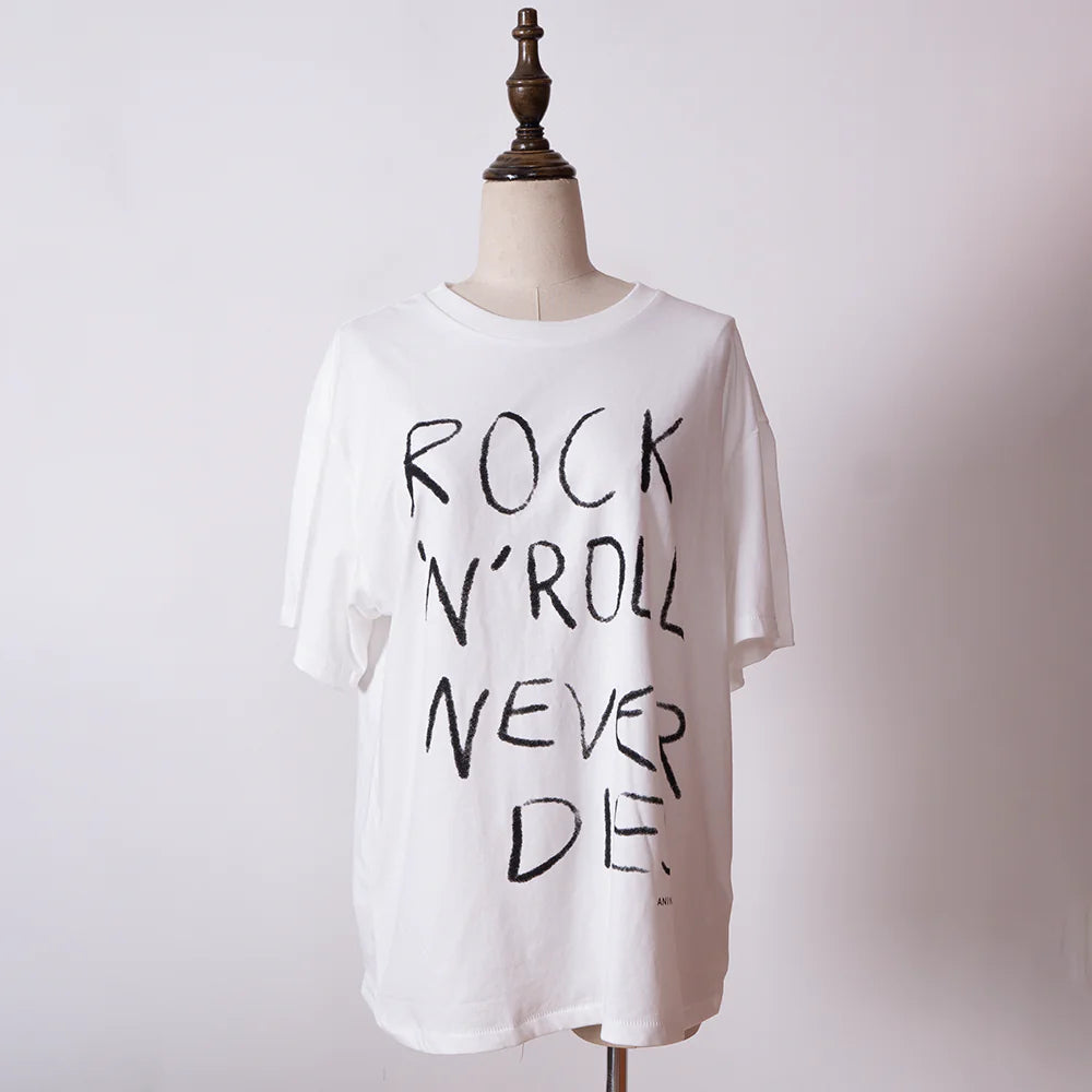 Vintage O-neck Graphic Print T-Shirt for Women