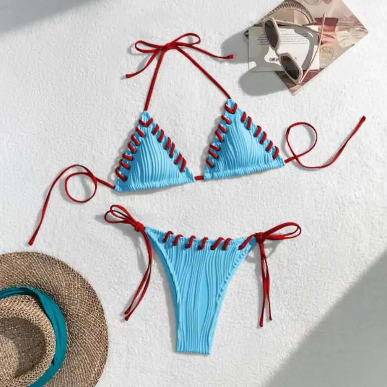 Sexy Solid Color Bikini Set