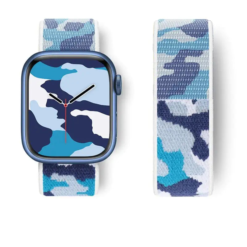 Woven Camouflage Nylon Loop Sports Watch Strap