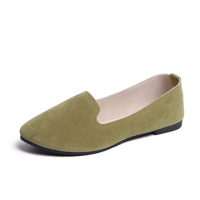 Women's Flat Shoes - Comfortable Candy Color Work Footwear