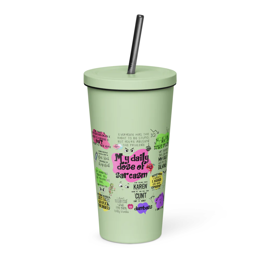 Sarcastic Quotes Insulated Tumbler with a Straw