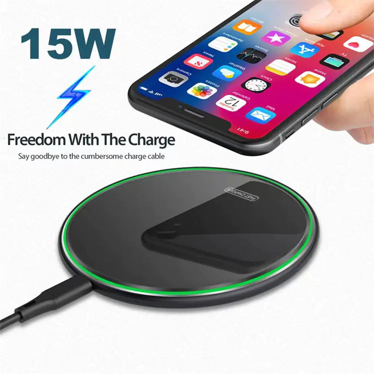 30W Wireless Charging Pad with Aluminum Alloy Design