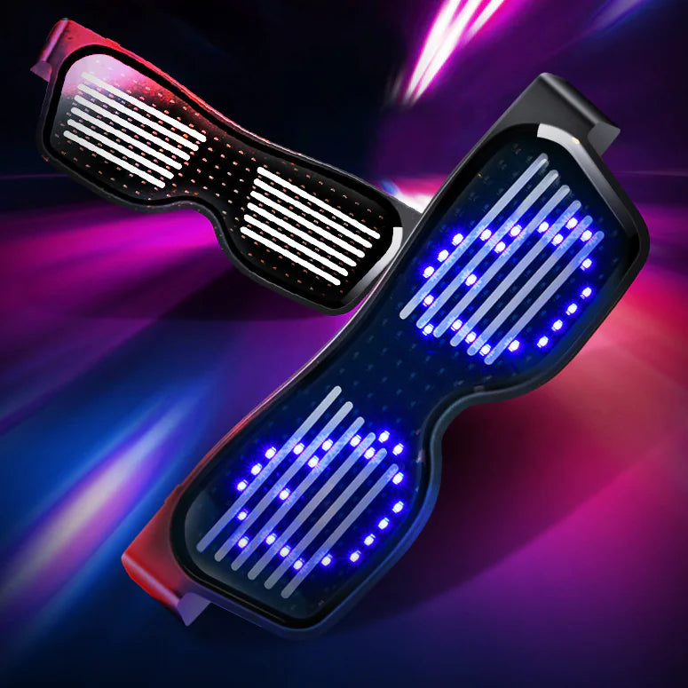 Bluetooth Nightclub Glasses with USB Charging Lights