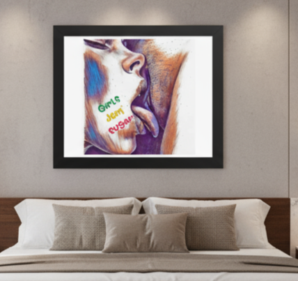 Erotic Art on Enhanced Matte Paper Framed Poster (in)
