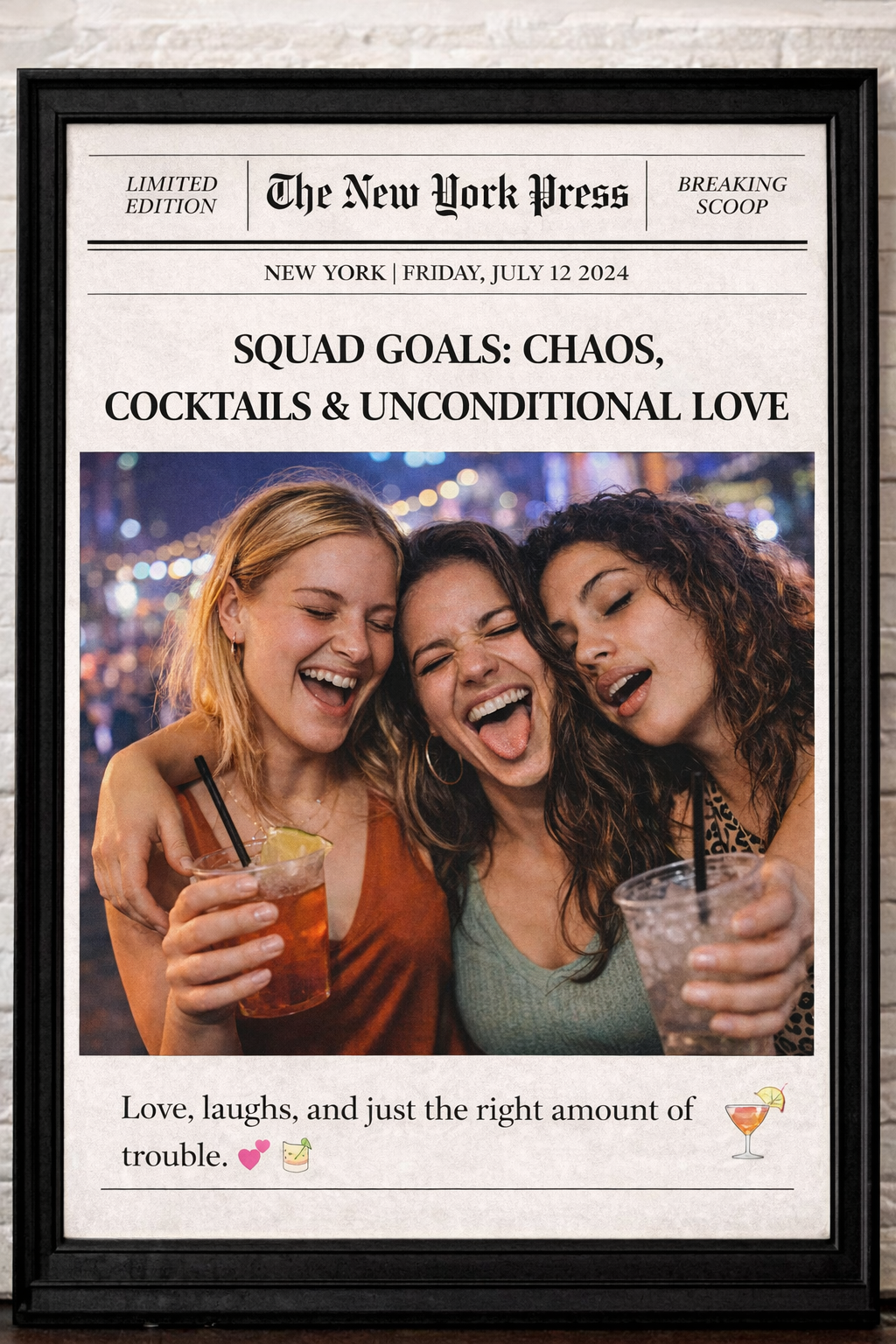 Personalize this Classic Matte Paper Wooden Framed Poster