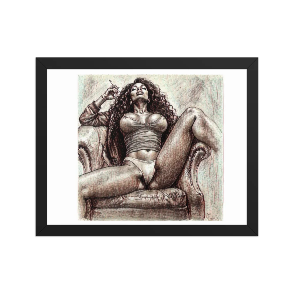 Erotic Art on Enhanced Matte Paper Framed Poster (in)