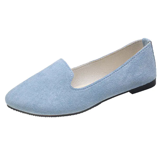 Women's Flat Shoes - Comfortable Candy Color Work Footwear