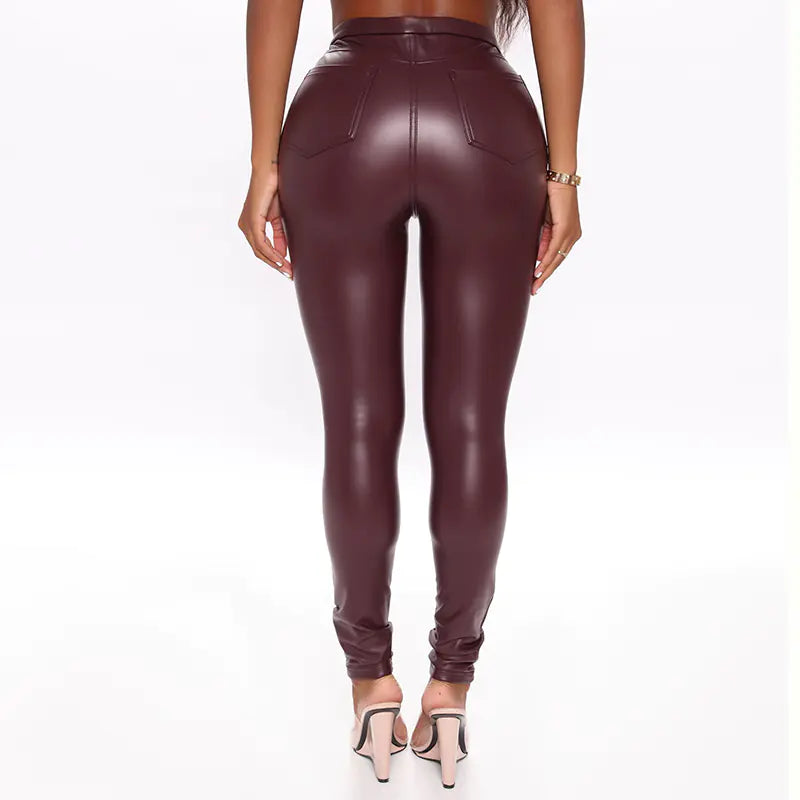 High Waist Tight Fitting Trousers