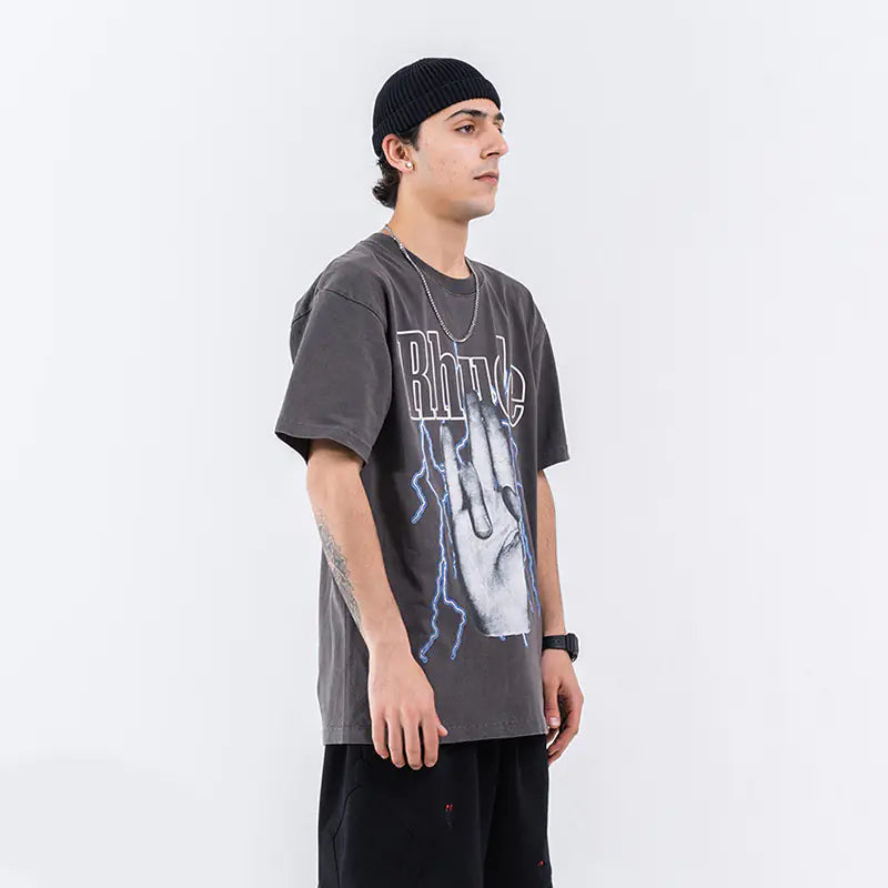 Spring/Summer Men's Vintage Washed T-Shirt