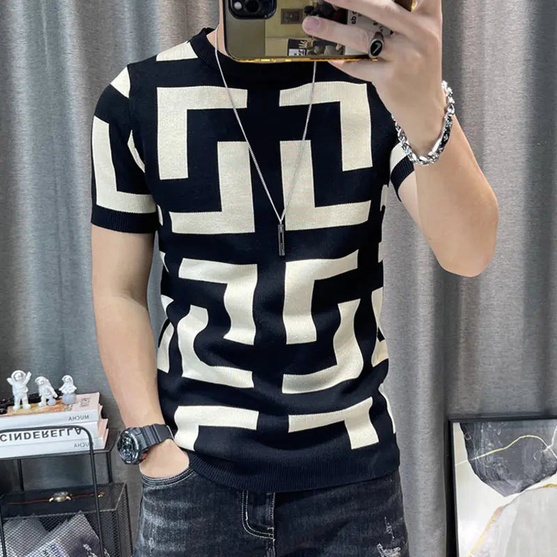 Slim Fit Cotton Men's T-Shirt for Street Style