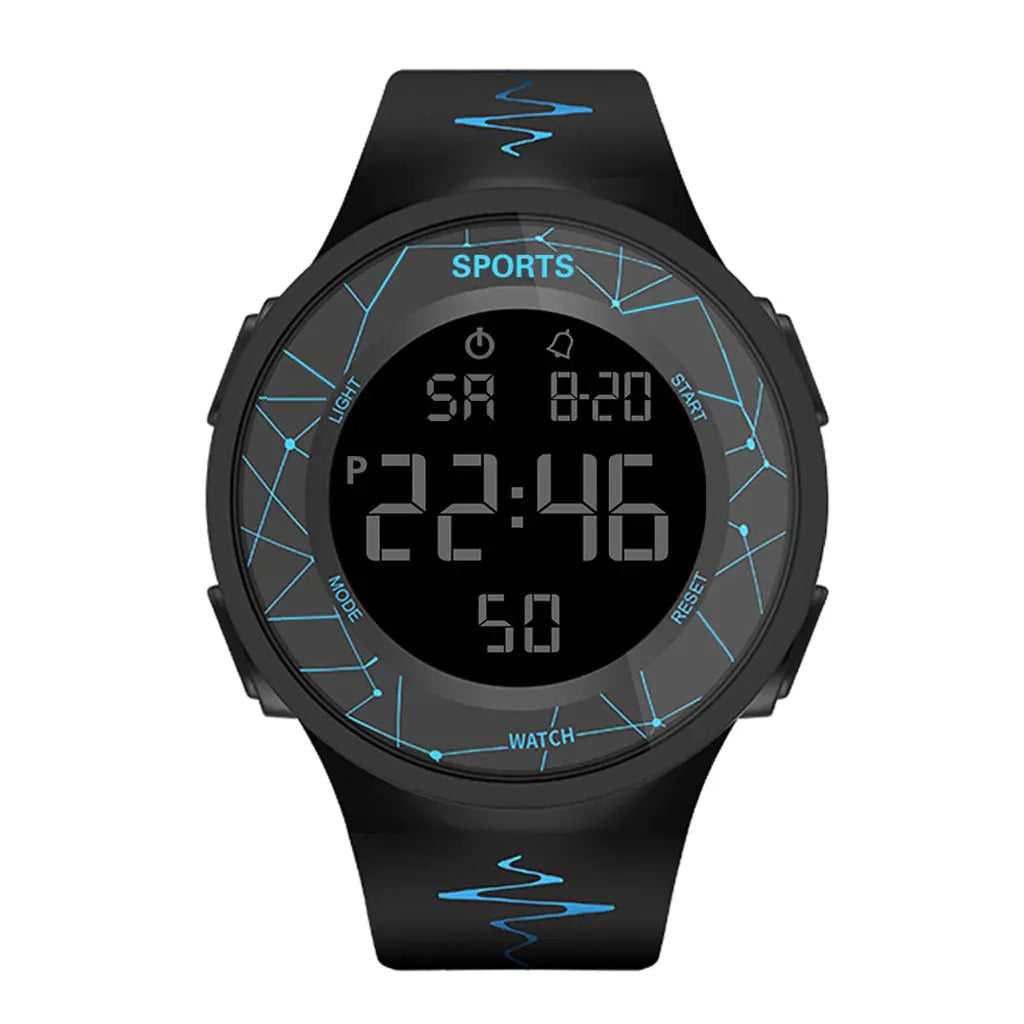 Men's Blue Digital Watch for Students and Kids