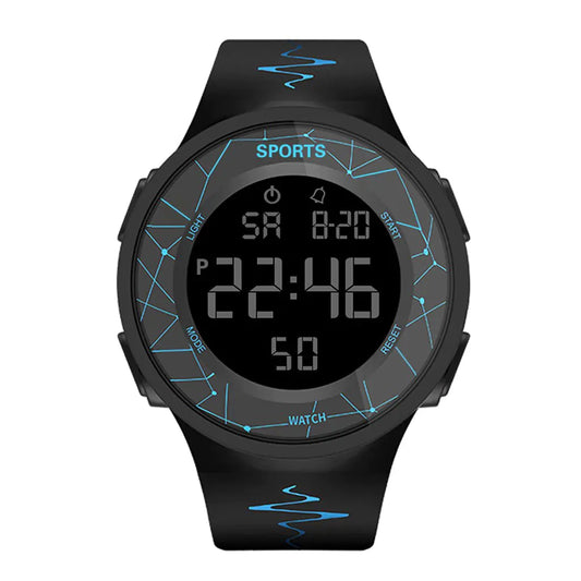 Men's Blue Digital Watch for Students and Kids