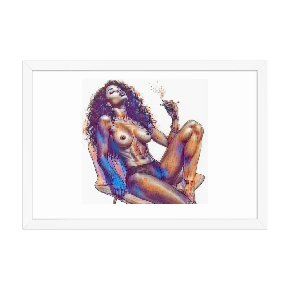 Erotic Art on Enhanced Matte Paper Framed Poster (in)