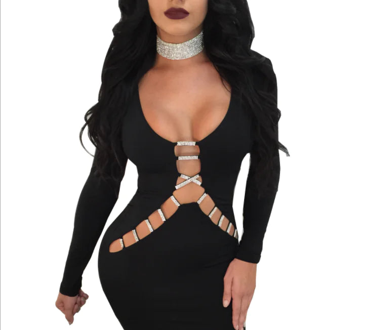 Sexy Hollow Out Bodycon Dress