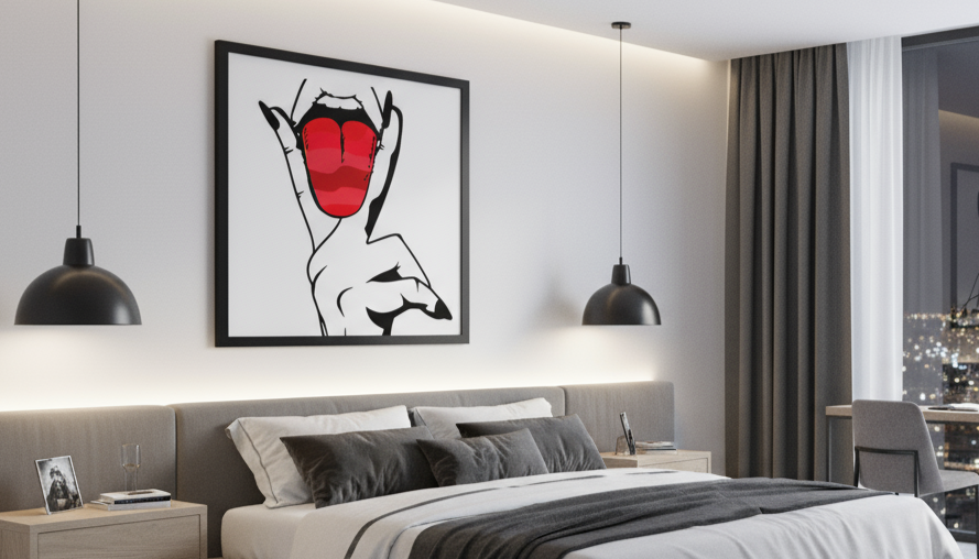 Erotic Art on Enhanced Matte Paper Framed Poster (in)