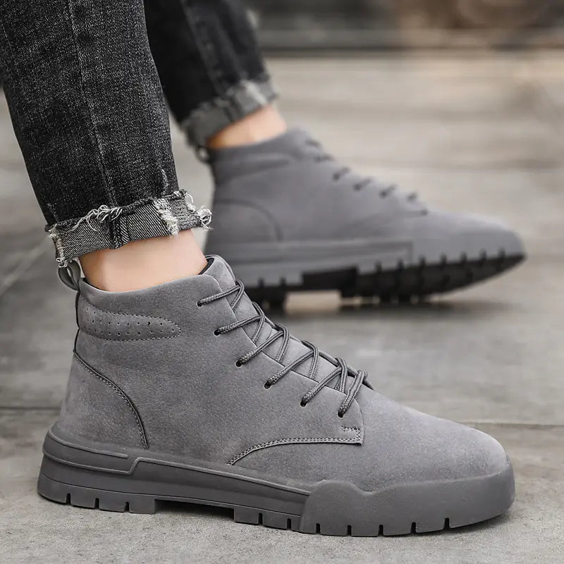 Men's Solid Color Boots