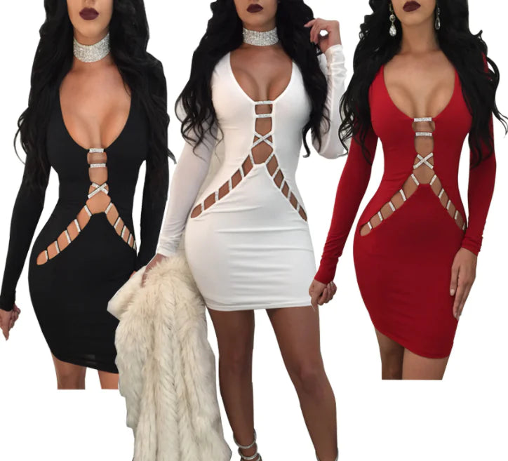 Sexy Hollow Out Bodycon Dress