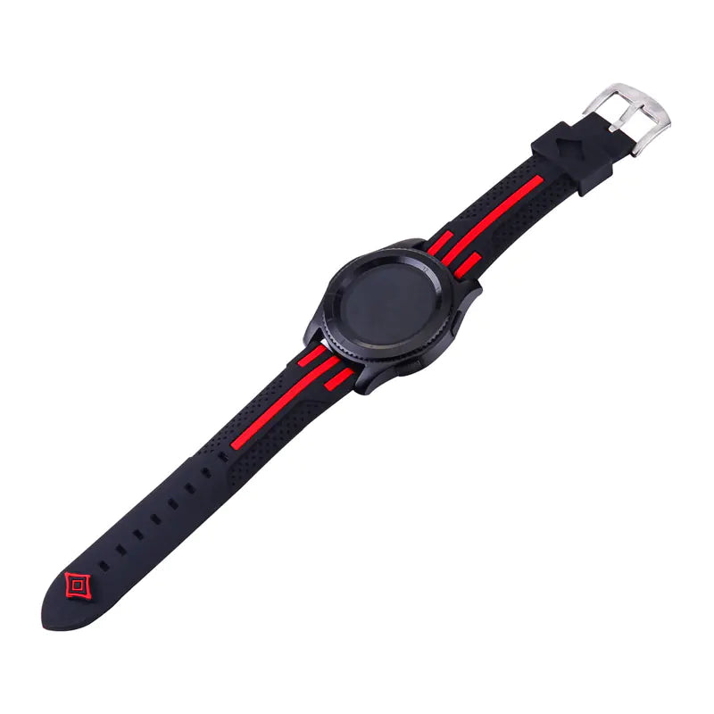 Smart Dual Color Silicone Stripe Watch Strap