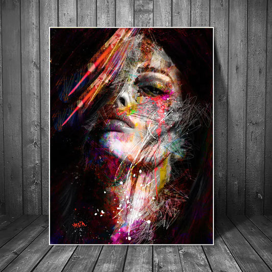 Abstract Figure Canvas Art for Modern Living Room Decor