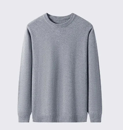 Men's Round-neck Long-sleeved Knitted Sweater