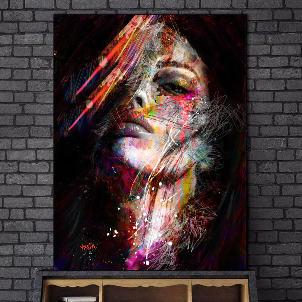Abstract Figure Canvas Art for Modern Living Room Decor