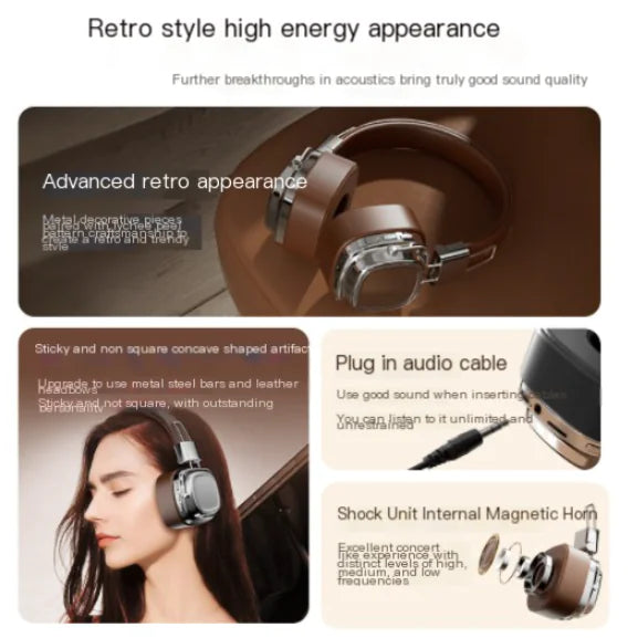 2024 Vintage Wireless Bluetooth 5.3 Headphones