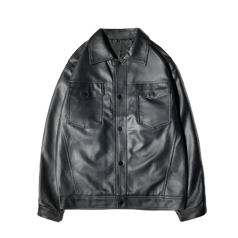 Men's Casual Leather Motorcycle Jackets - Trendy Design