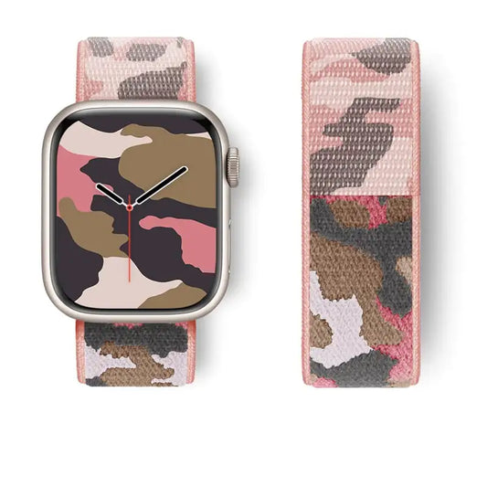 Woven Camouflage Nylon Loop Sports Watch Strap
