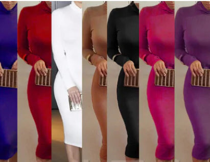 Autumn Winter Bandage Dress & Long Sleeve