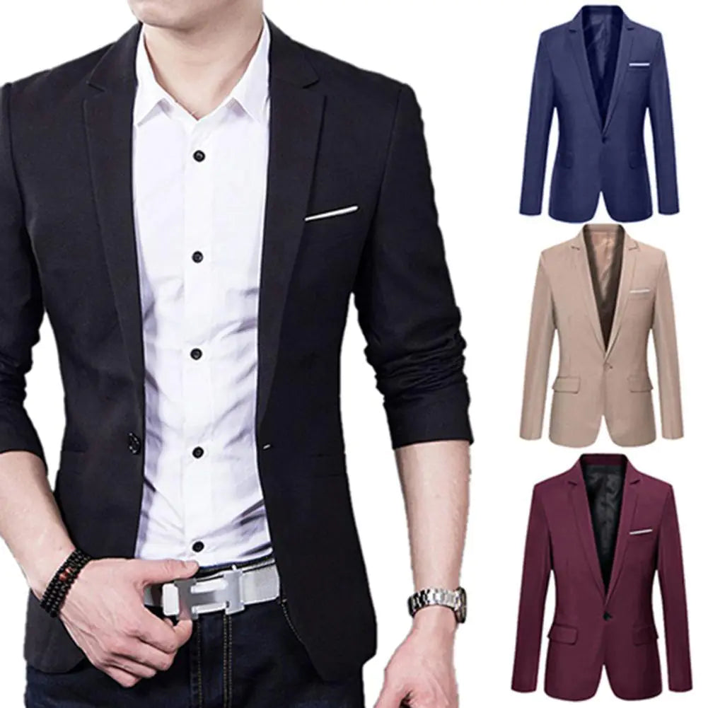 Men's Slim Casual Suit for Comfortable Business Wear