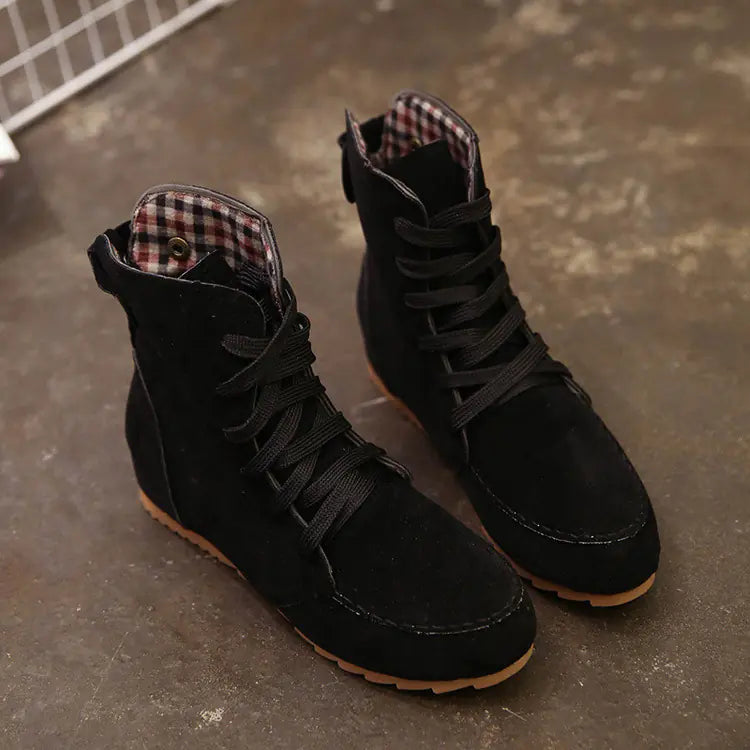 Solid Color Ankle Boots, Martin Boots, Flat Shoes