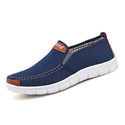 Men's Casual Breathable Canvas Slip-On Sneakers