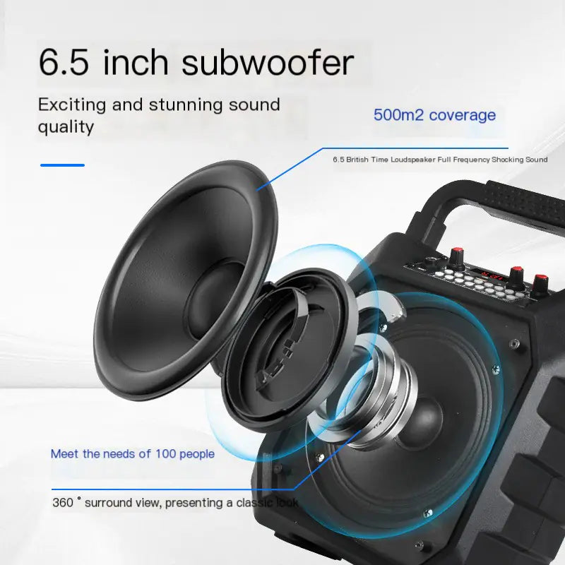 Portable Bluetooth Karaoke Microphone and Speaker System