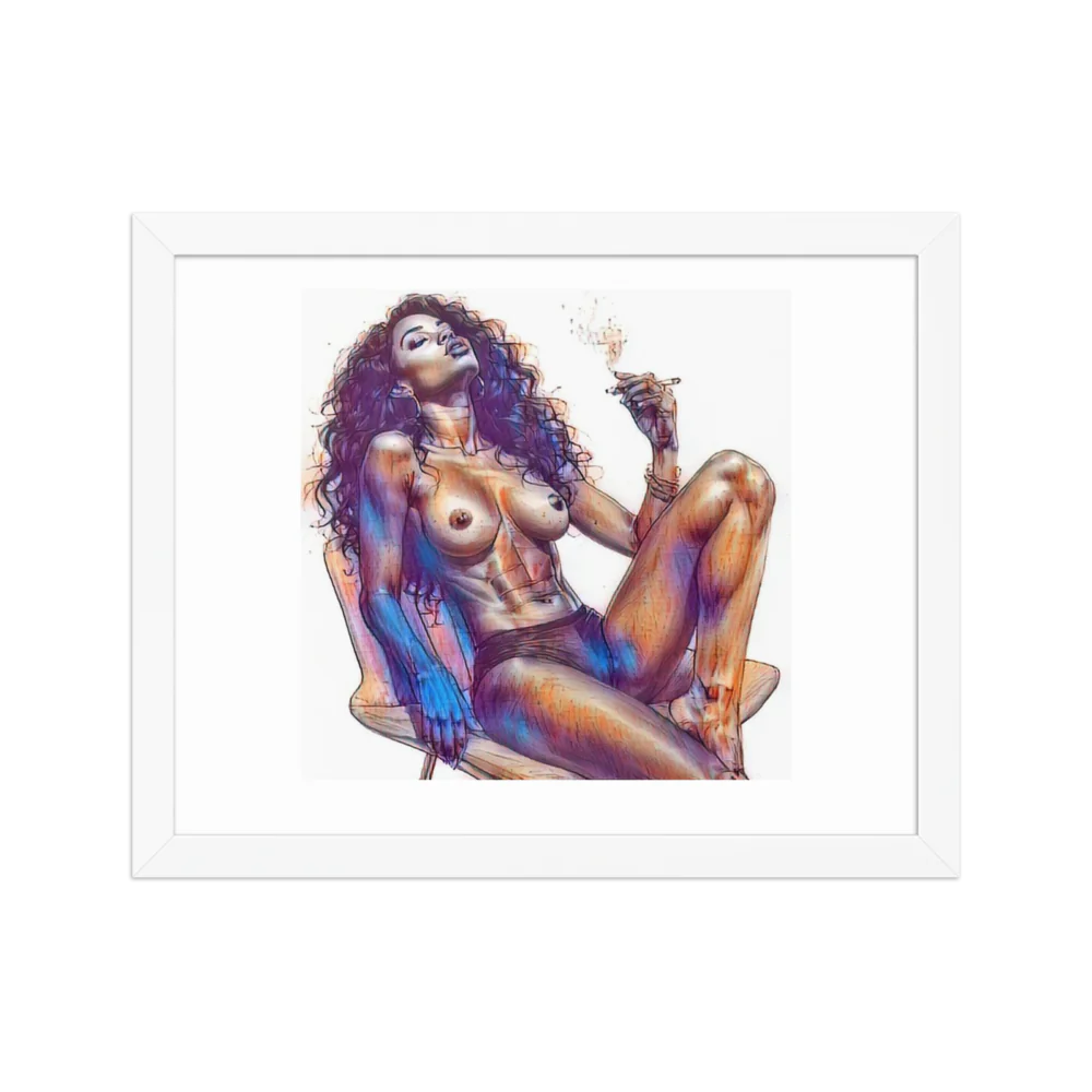 Erotic Art on Enhanced Matte Paper Framed Poster (in)
