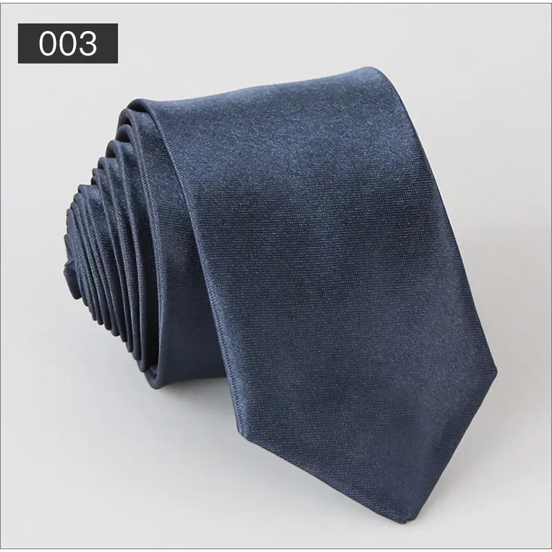 Solid Color Narrow Shiny Tie for Men - Wholesale Stock