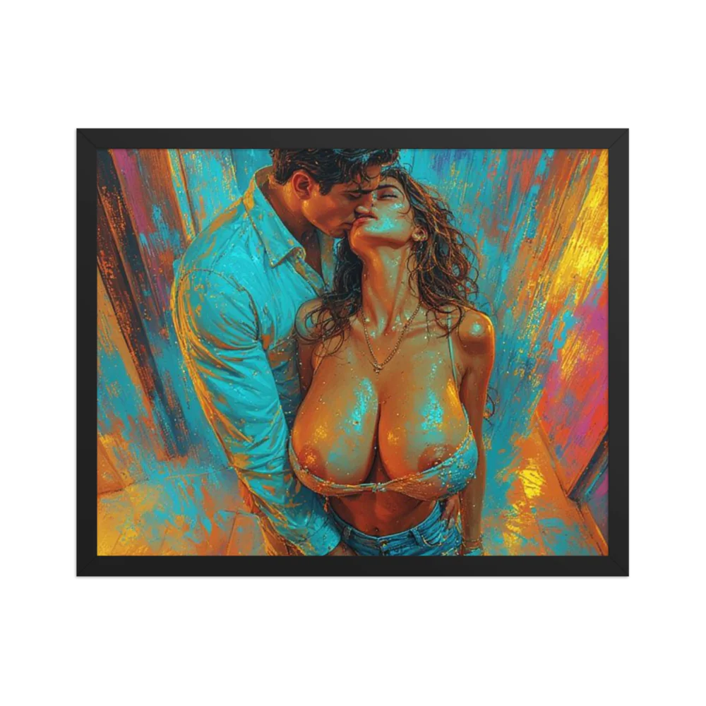 Erotic Art Enhanced Matte Paper Framed Poster (in)