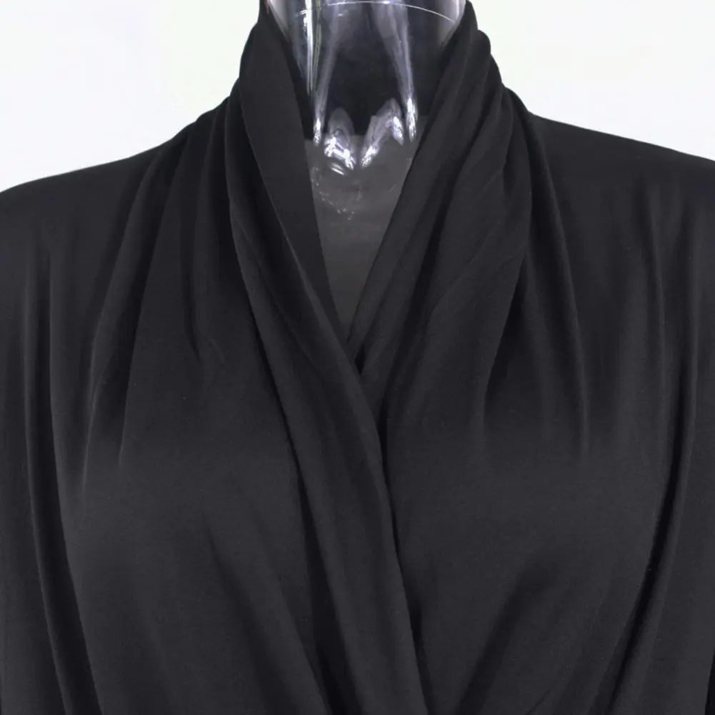 V Neck Slim Long Sleeve Women's Blouse for Office & Parties