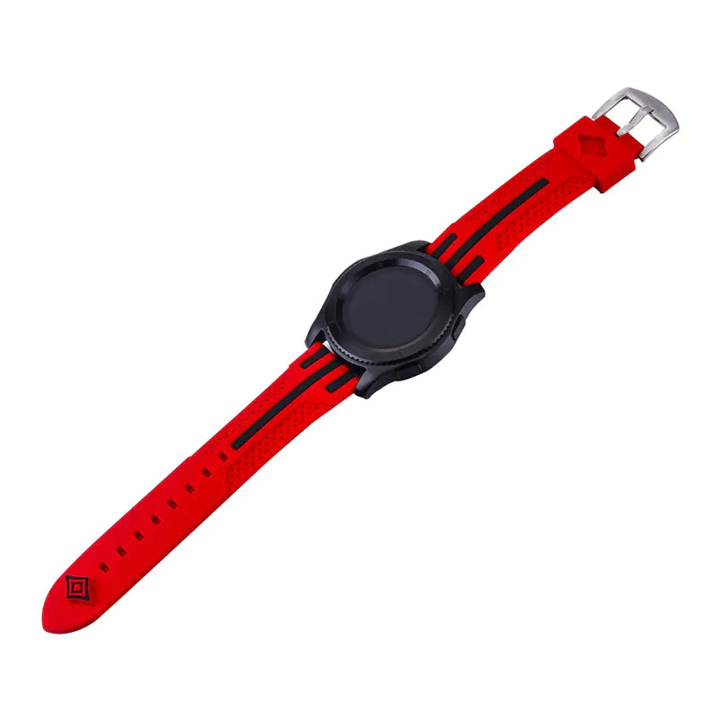 Smart Dual Color Silicone Stripe Watch Strap