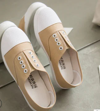 Low Top Canvas Slip-On Sneakers