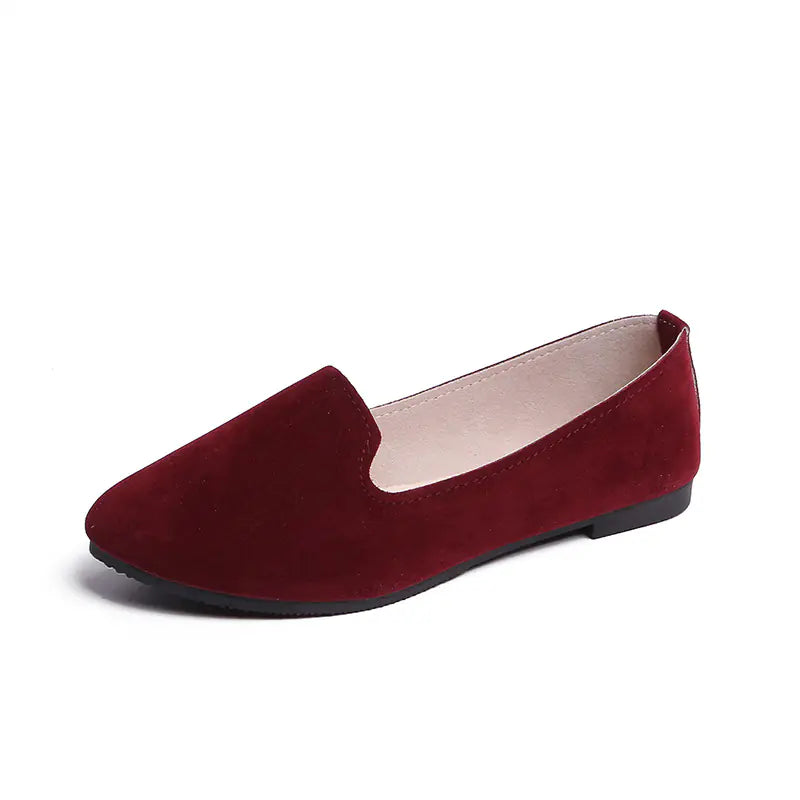 Women's Flat Shoes - Comfortable Candy Color Work Footwear