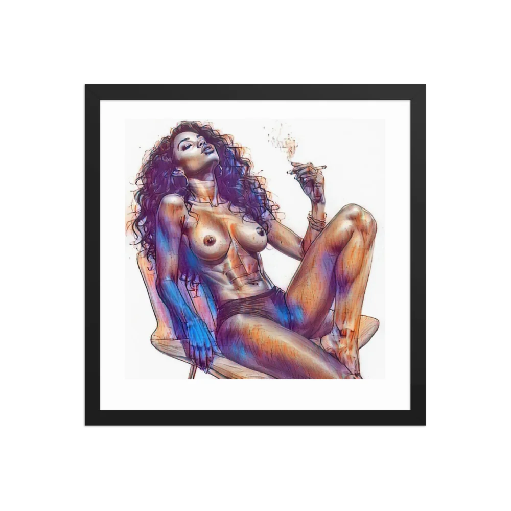 Erotic Art on Enhanced Matte Paper Framed Poster (in)