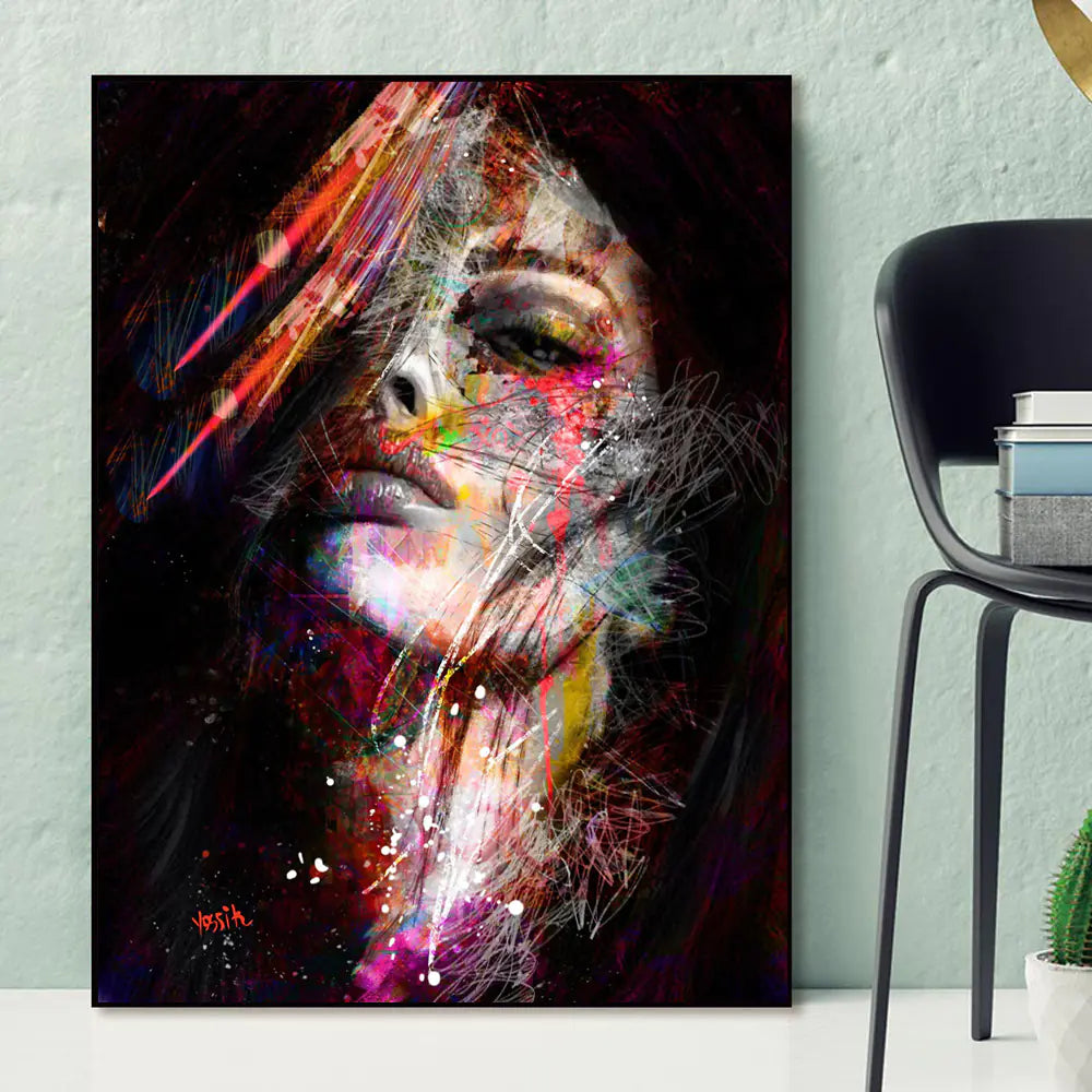 Abstract Figure Canvas Art for Modern Living Room Decor