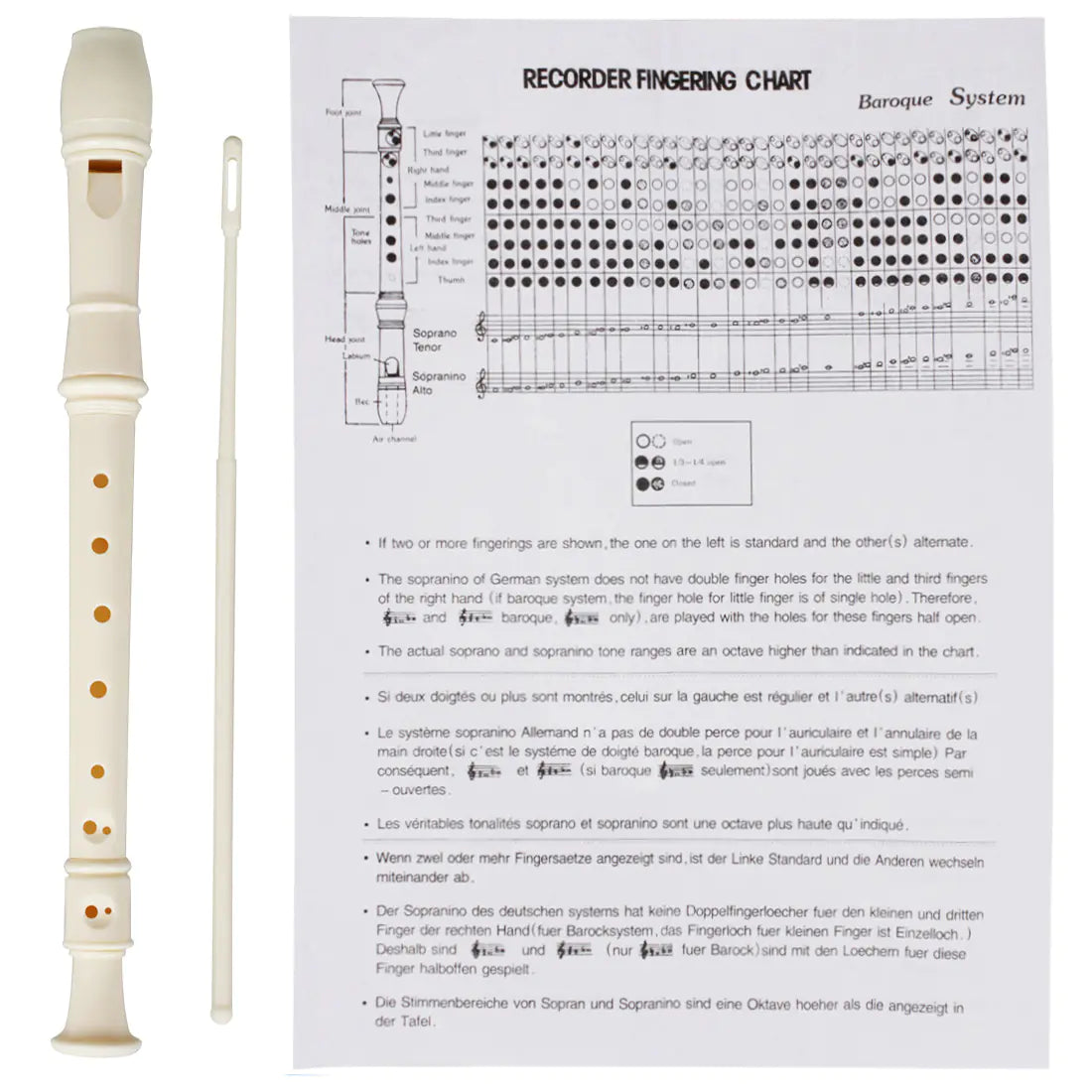 8-Hole Clarinet for Students - Wind Instrument Flute