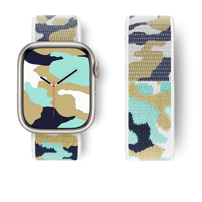 Woven Camouflage Nylon Loop Sports Watch Strap
