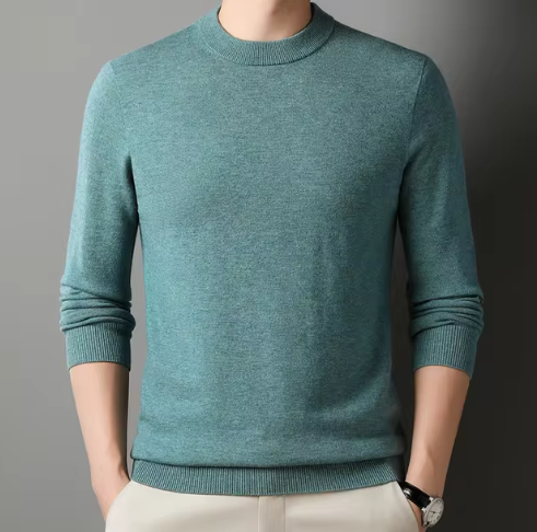 Men's Round-neck Long-sleeved Knitted Sweater