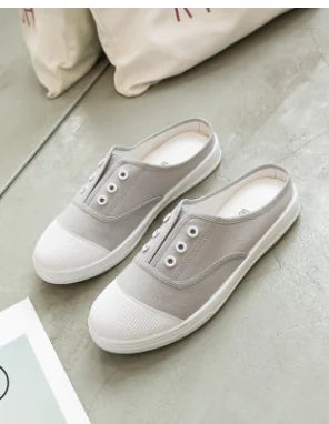 Low Top Canvas Slip-On Sneakers